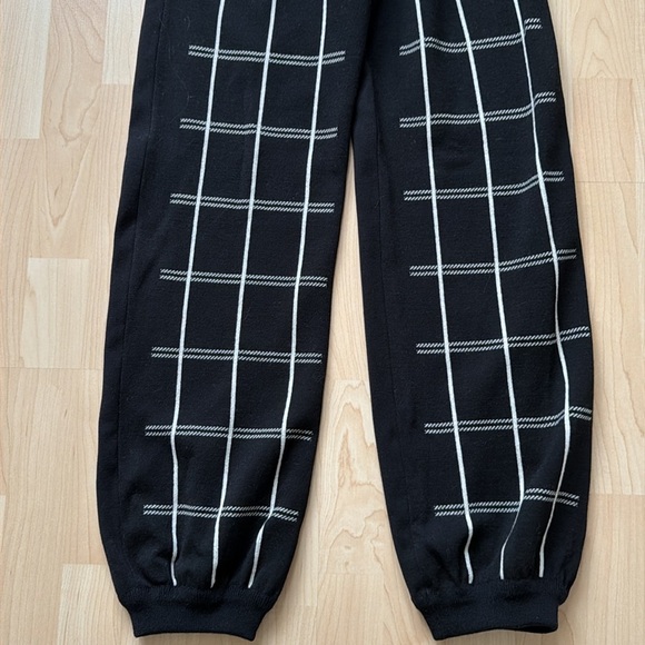 NWOT Chloe black plaid wool blend jogger pant, size S - Picture 6 of 11